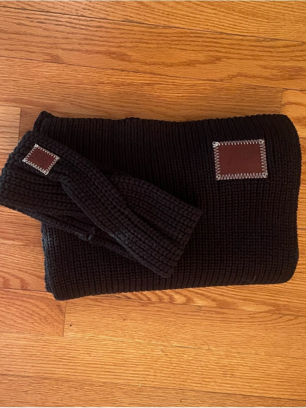 Love Your Melon Black Scarf & Headband Set